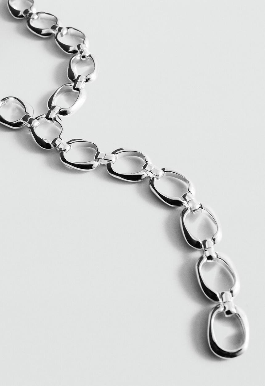 MANGO - Jade Necklace - Silver