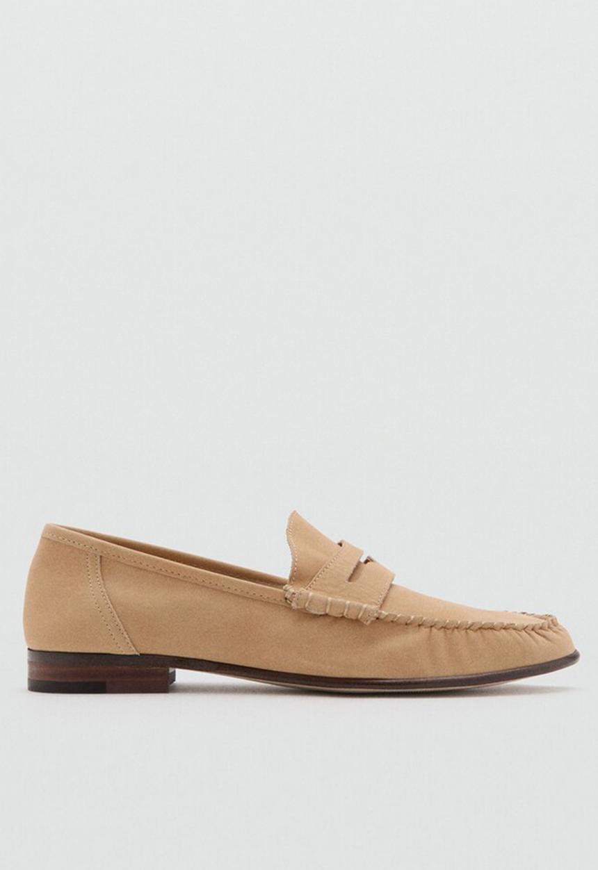 MANGO - Croso loafer - light beige
