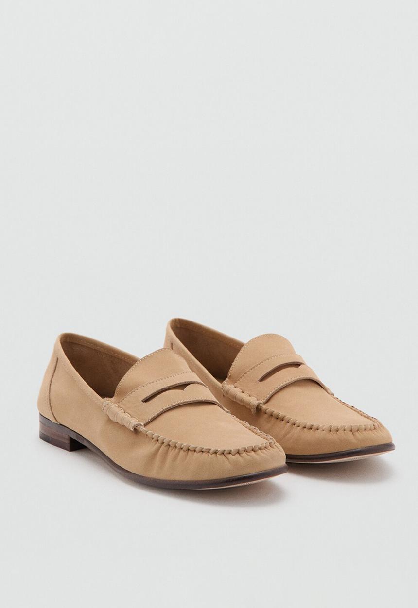 MANGO - Croso loafer - light beige