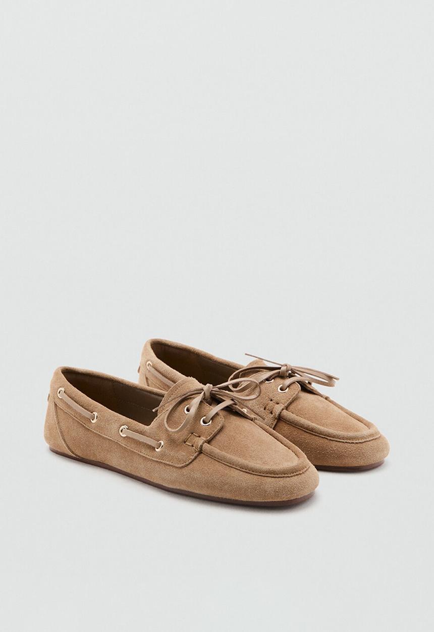 MANGO - Paz boat - light pastel brown