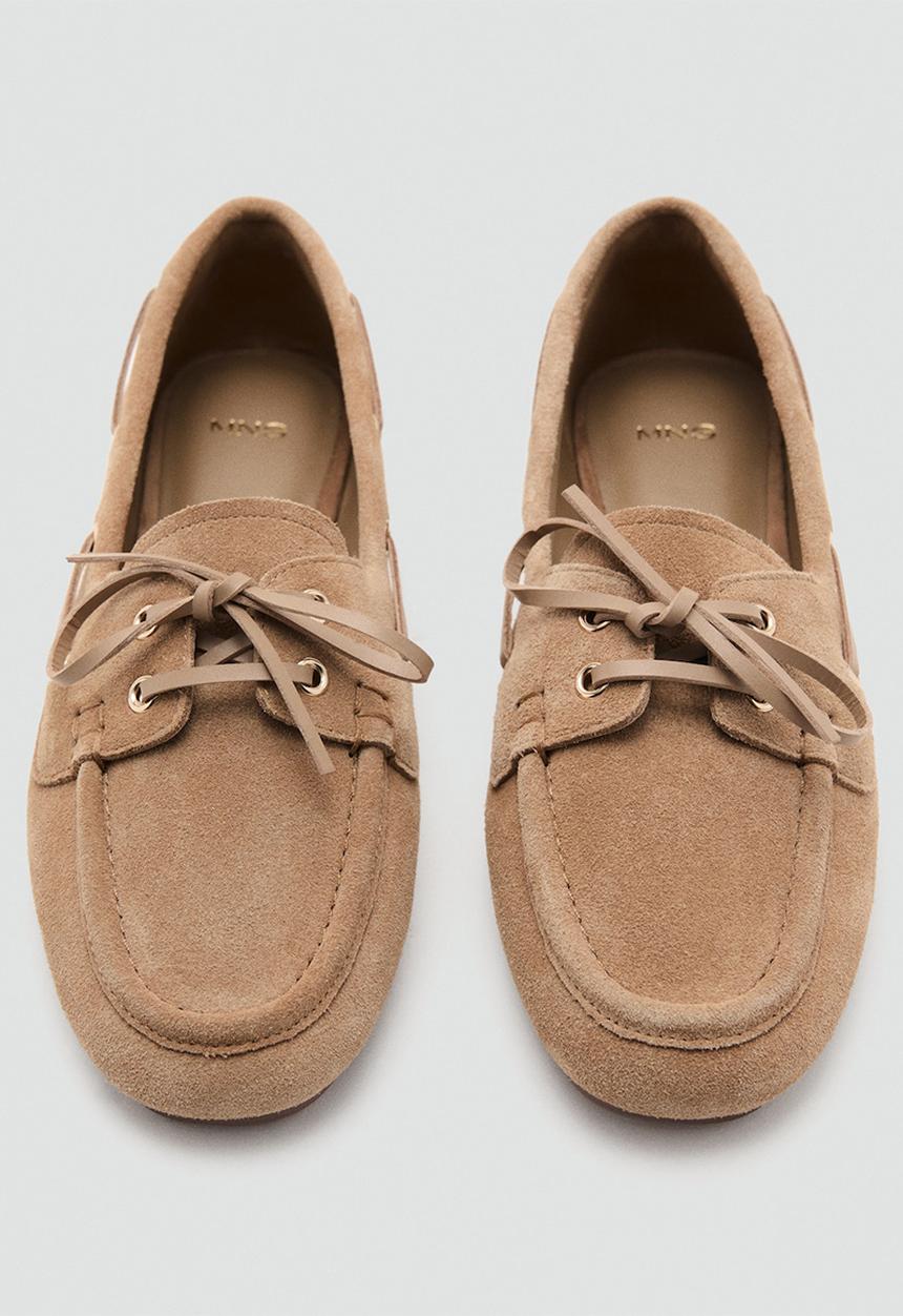 MANGO - Paz boat - light pastel brown