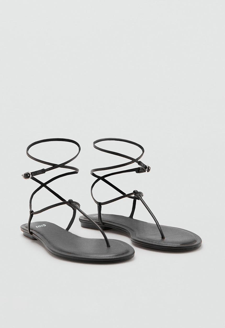 MANGO - Minac thong ankle strap - dark brown