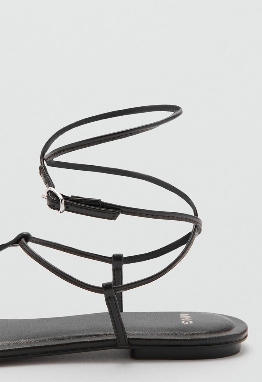 MANGO - Minac thong ankle strap - dark brown