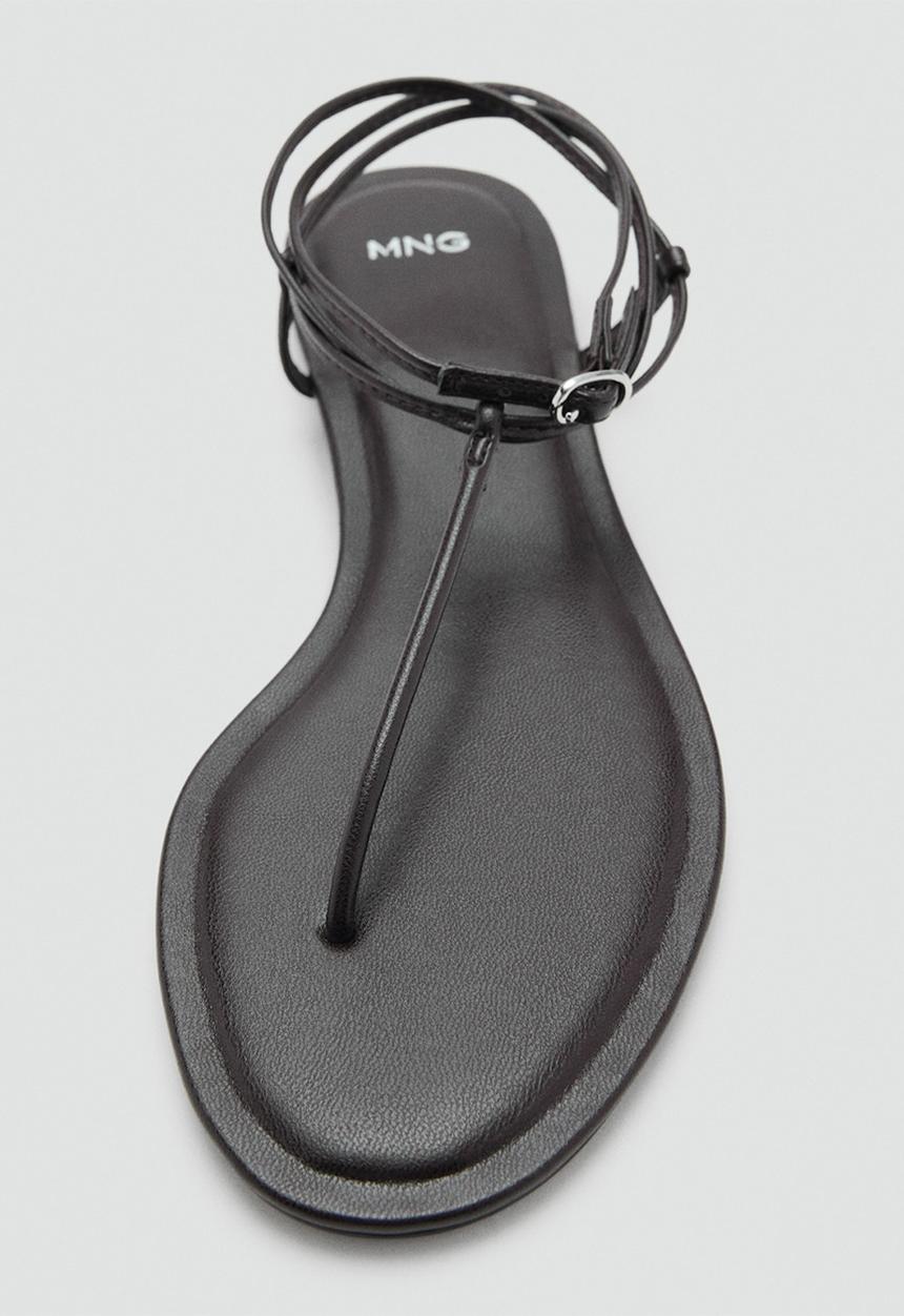 MANGO - Minac thong ankle strap - dark brown