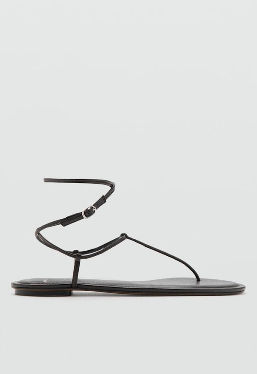 MANGO - Minac thong ankle strap - dark brown