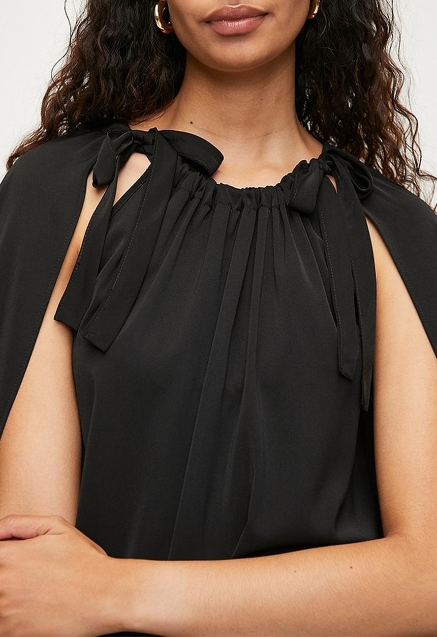 MILLA - Cape sleeve mini dress - black