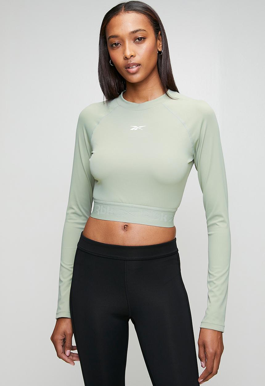 Reebok - Id Train Cutout Long Sleeve - Hazy Green