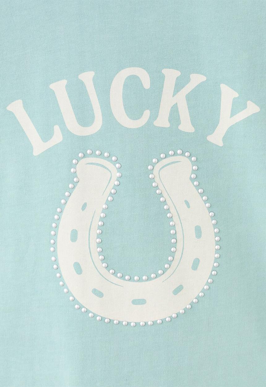 MANGO - T-shirt Lucky - Dark Blue