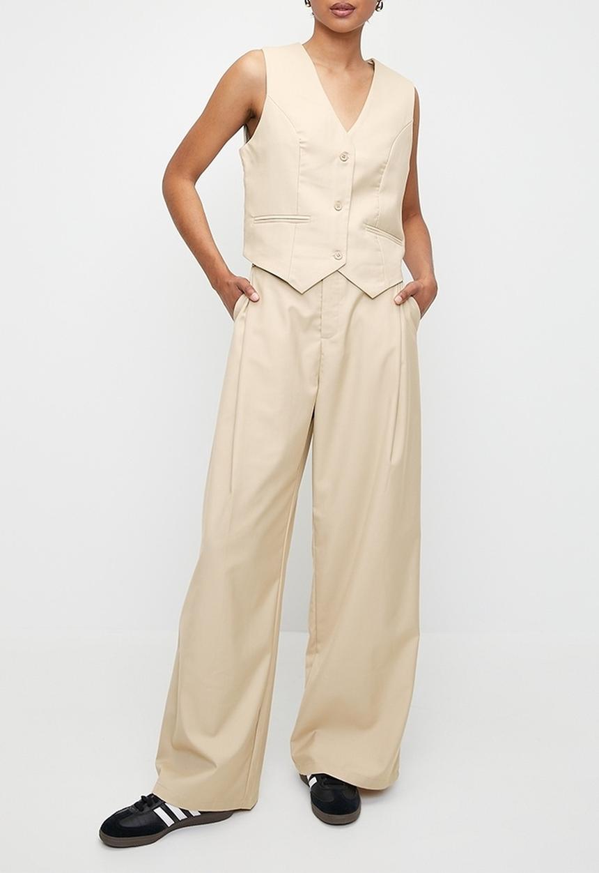 Superbalist - Co-ord midrise wide leg - neutral