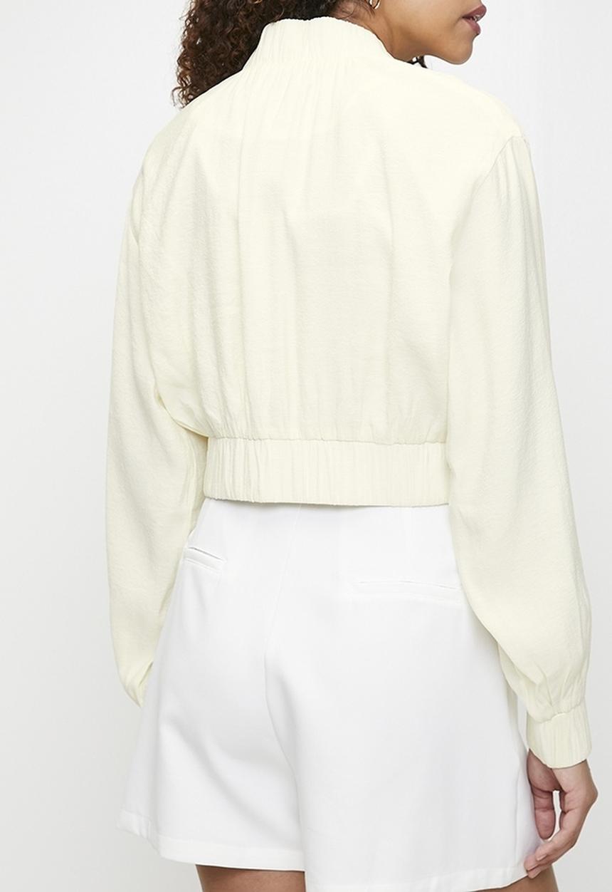 MILLA - Co-ord jacket with embroidery - ecru