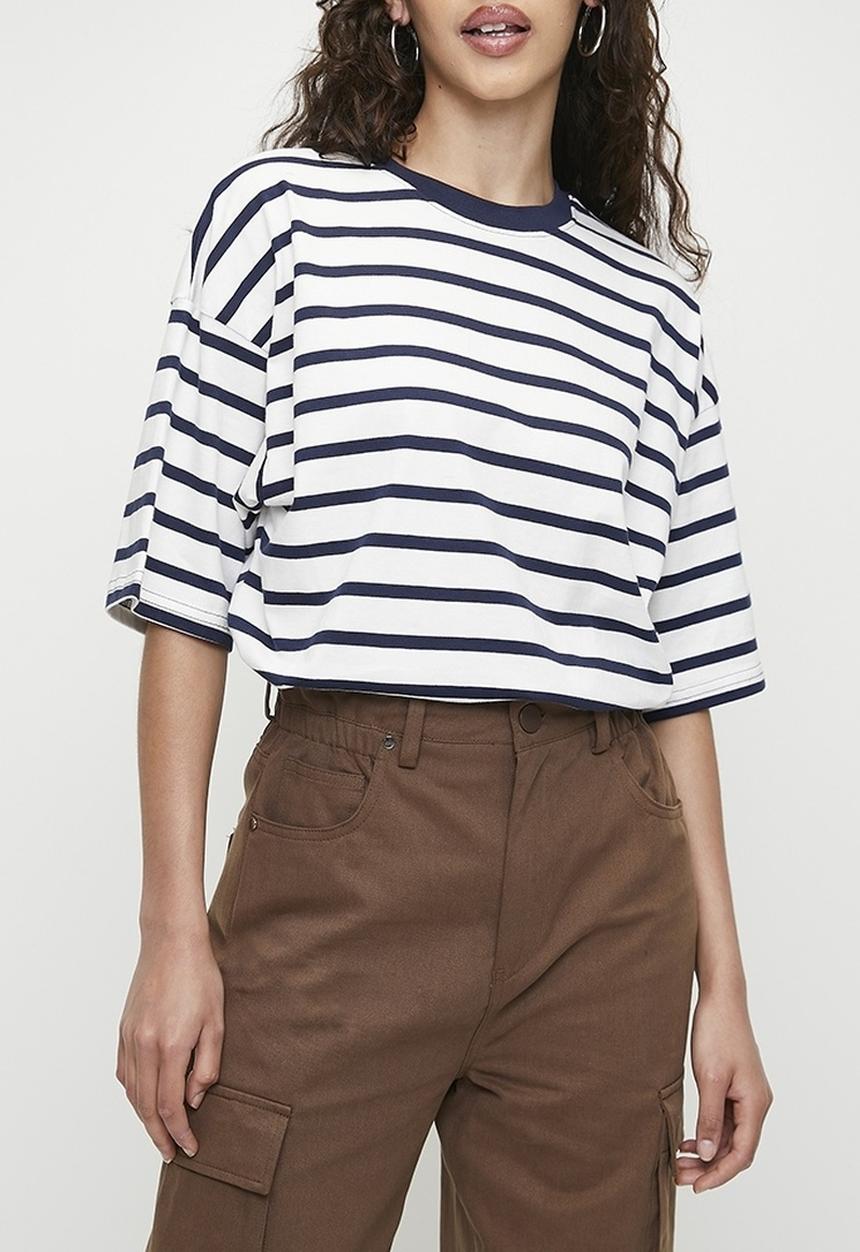 Superbalist - Oversized Stripe Tee - Navy/White