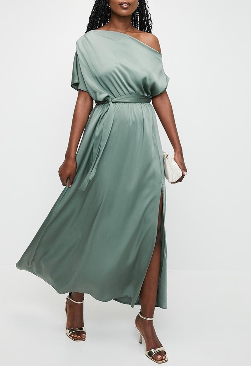 MILLA - Slash neck maxi dress - laurel wreath