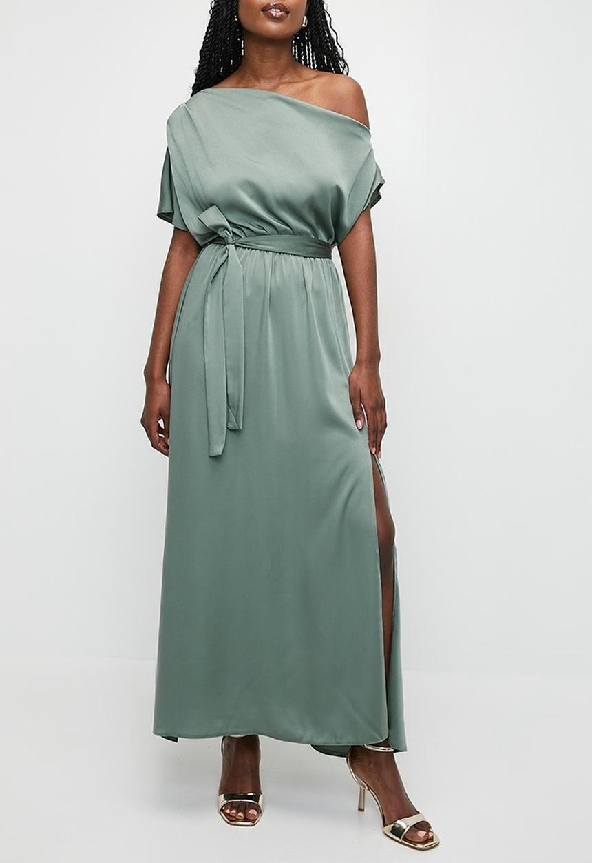 MILLA - Slash neck maxi dress - laurel wreath