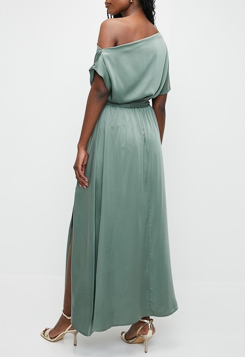 MILLA - Slash neck maxi dress - laurel wreath