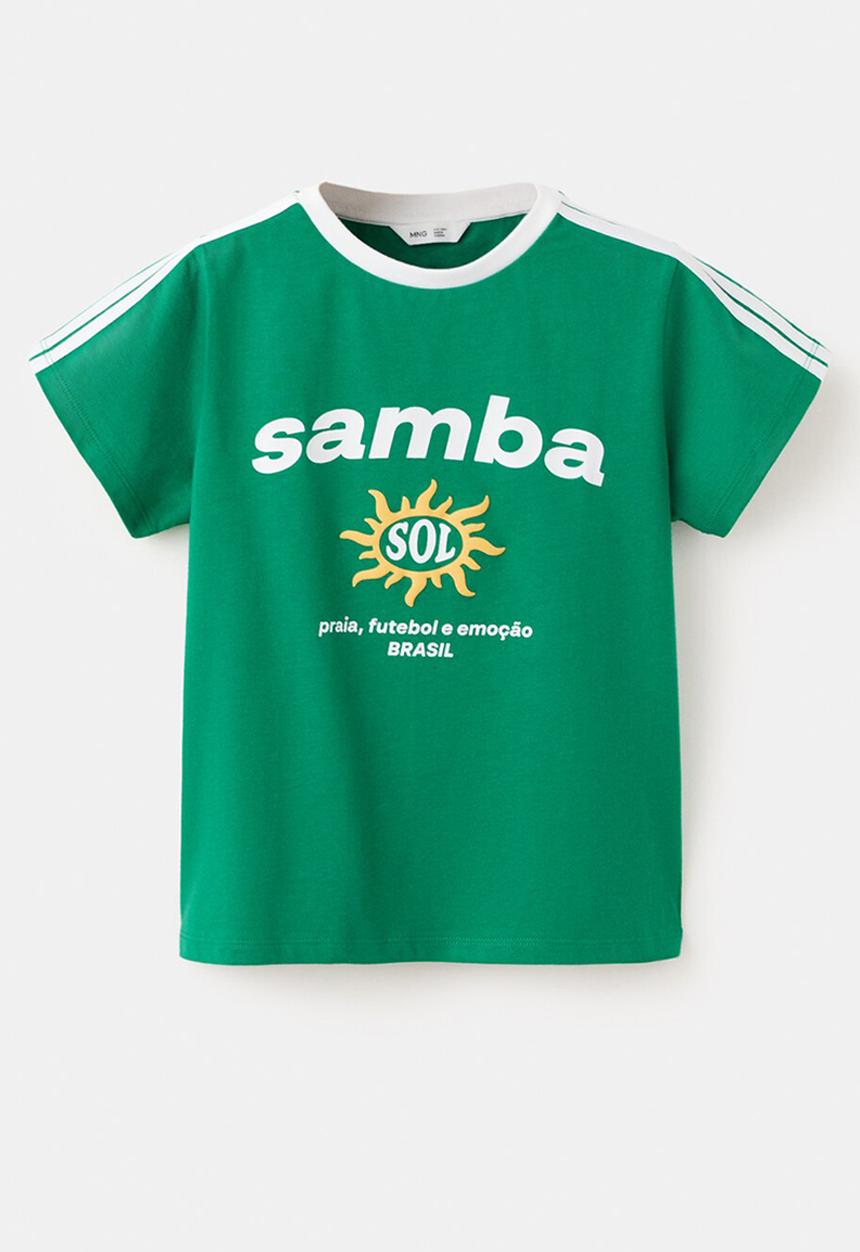MANGO - T-shirt Brasil - Dark Green