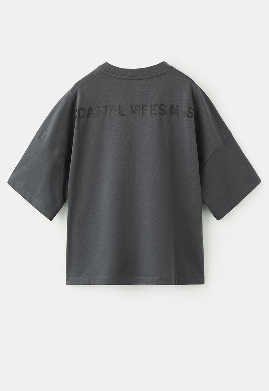MANGO - T-shirt Coastal - Dark Grey