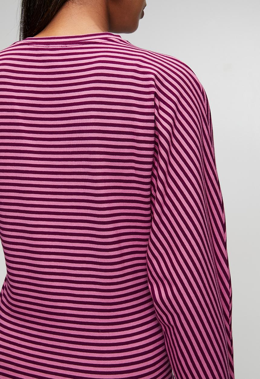 Cotton On - Blair Batwing Long Sleeve - Madi Stripe Blackberry Belle/Pink Berry