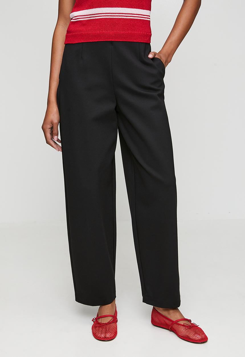 Me&B - Barrel Ponti Pants - Black
