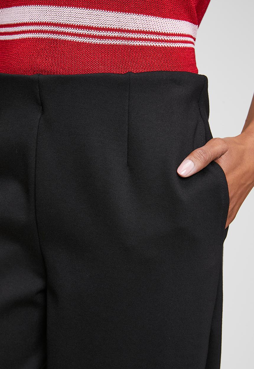 Me&B - Barrel Ponti Pants - Black