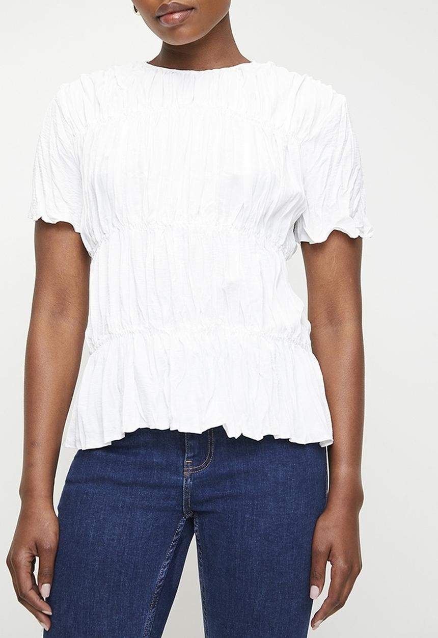 edit - Crushed blouse - white