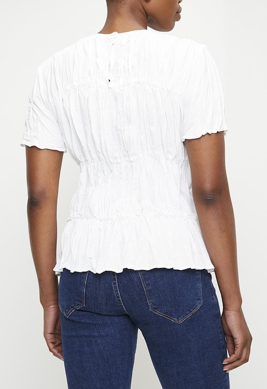 edit - Crushed blouse - white