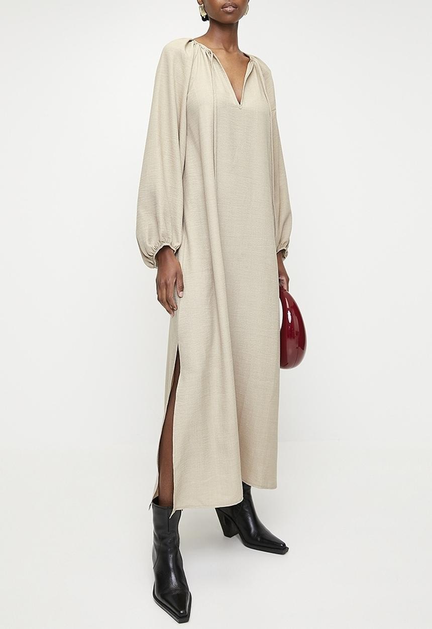 Superbalist - Volume sleeve Maxi Tunic with Slit - Neutral
