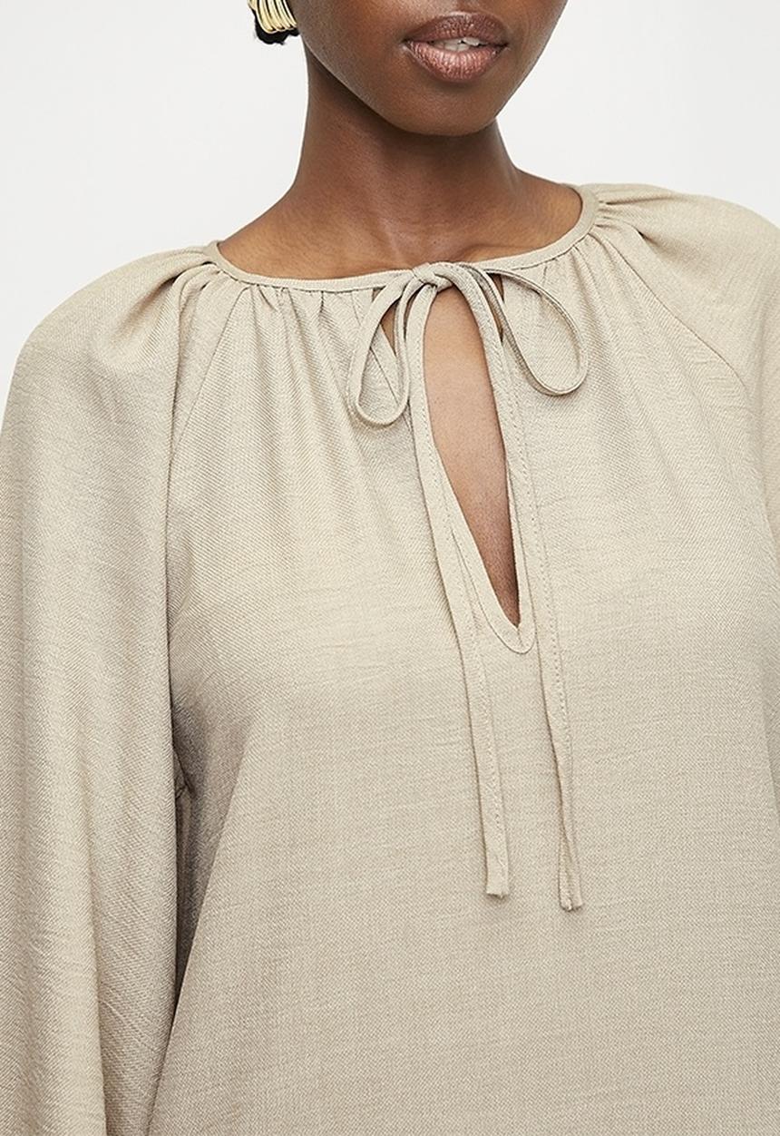 Superbalist - Volume sleeve Maxi Tunic with Slit - Neutral