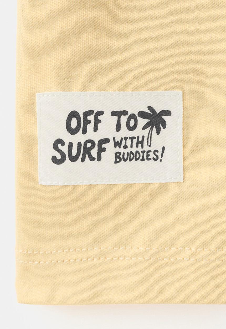 MANGO - T-shirt Penguin - Medium Yellow