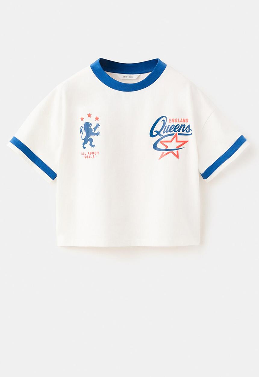 MANGO - T-Shirt England - Natural White