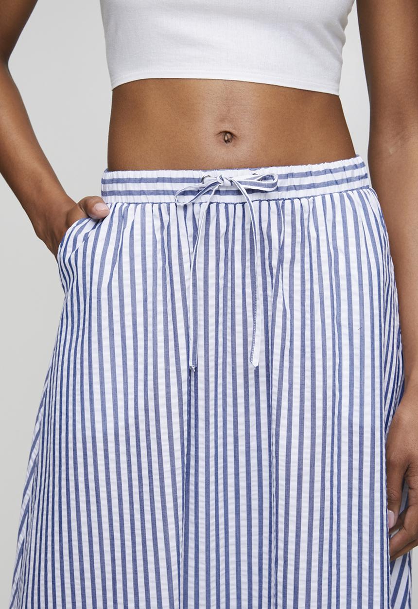 New Look - St donna seer circle skirt - blue