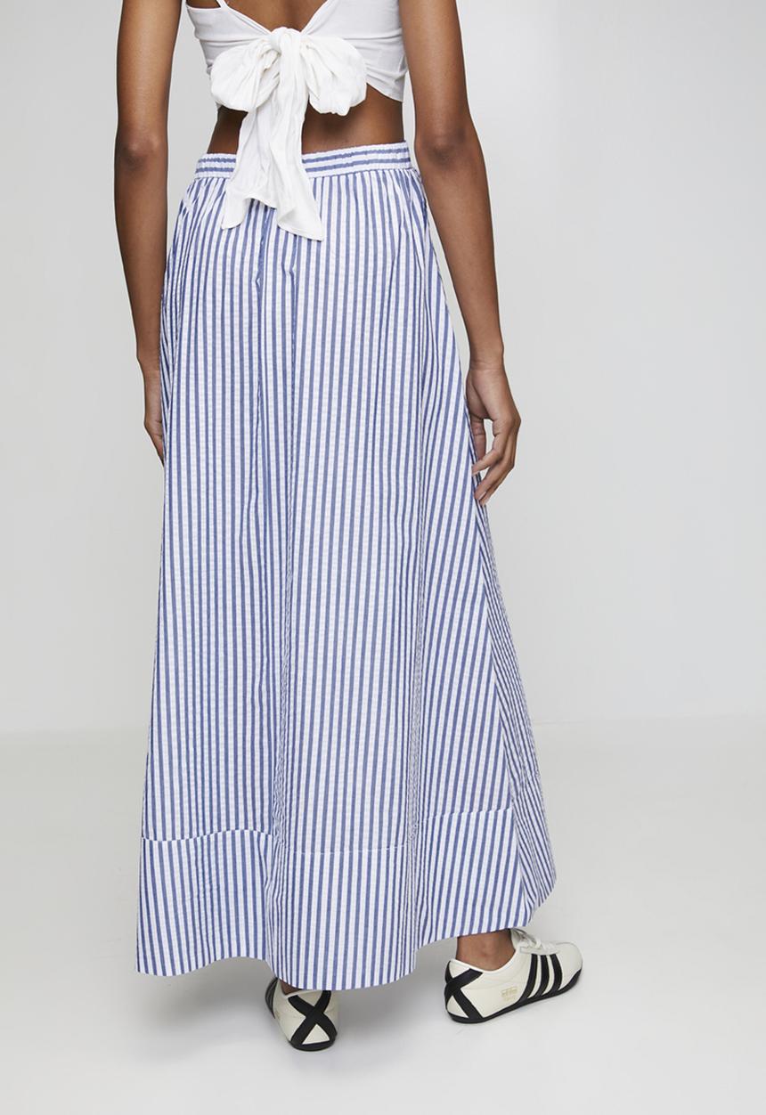 New Look - St donna seer circle skirt - blue