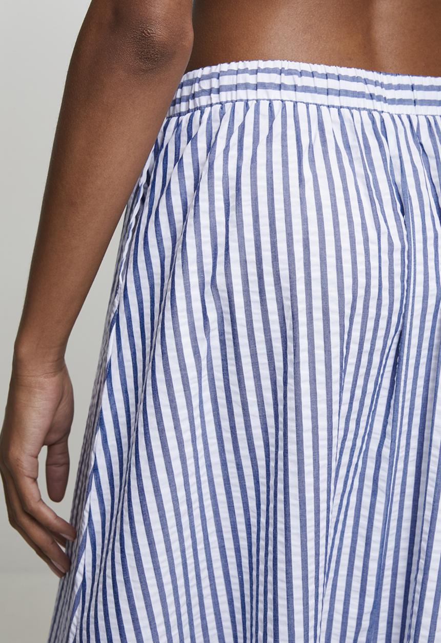 New Look - St donna seer circle skirt - blue