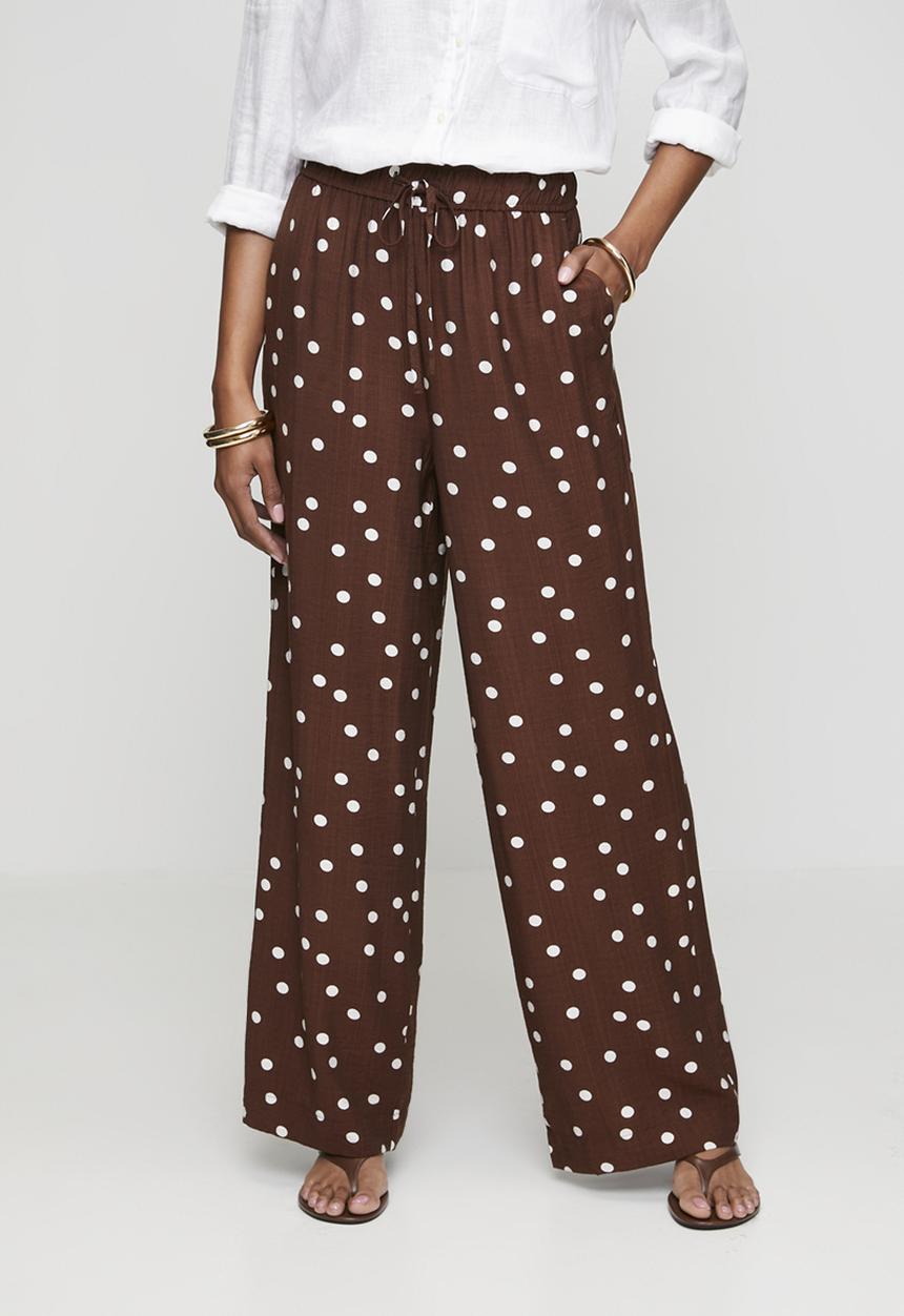 New Look - Jessie spot goya wl trouser - brown