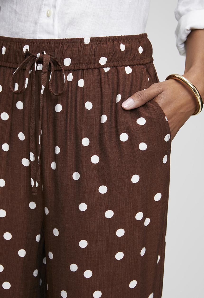 New Look - Jessie spot goya wl trouser - brown