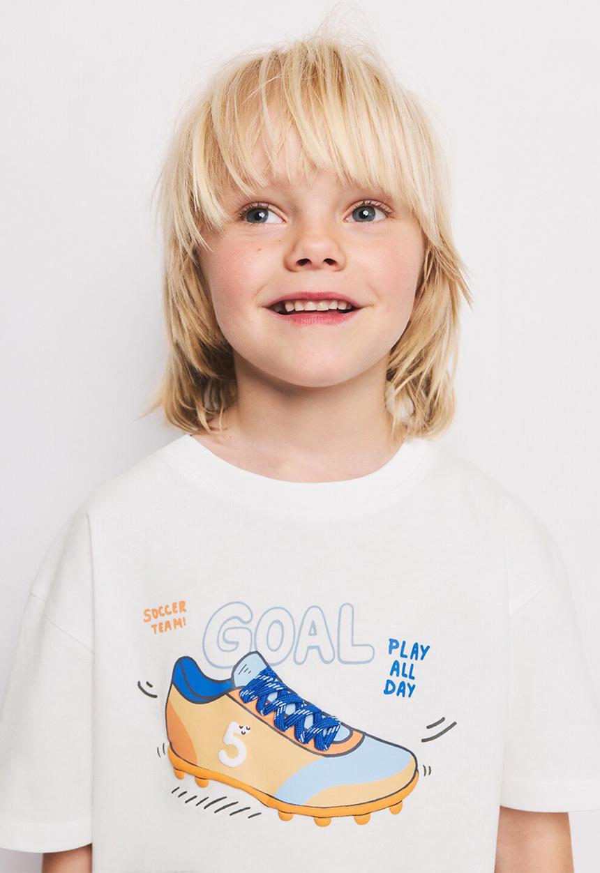 MANGO - T-Shirt Goal - White