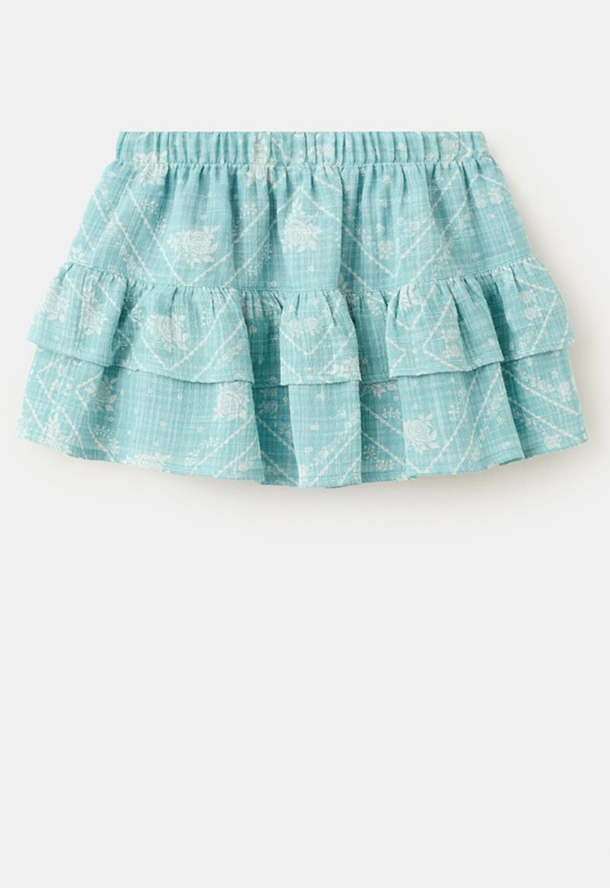 MANGO - Skirt Dizzy - Turquoise & Aqua