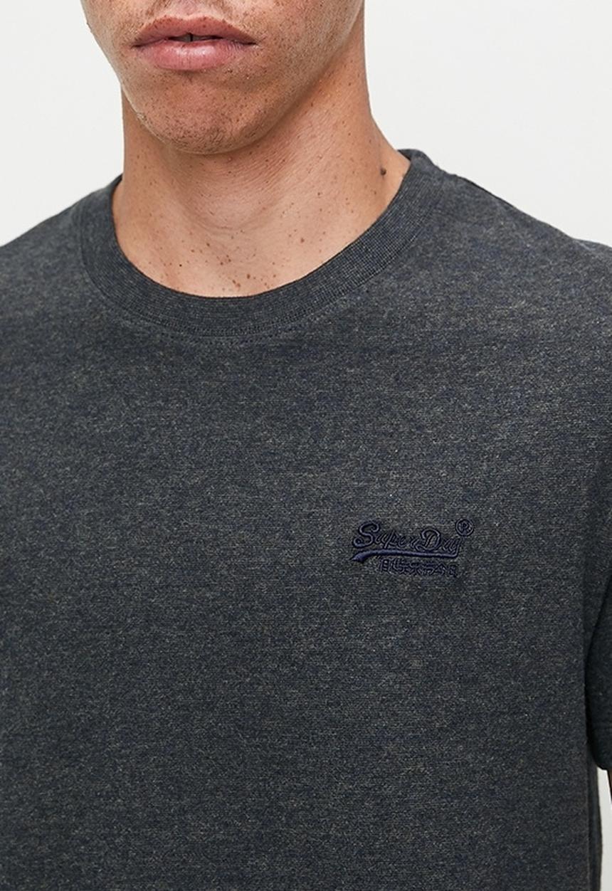 Superdry. - Essential logo emb tee - eclipse navy & olive feeder