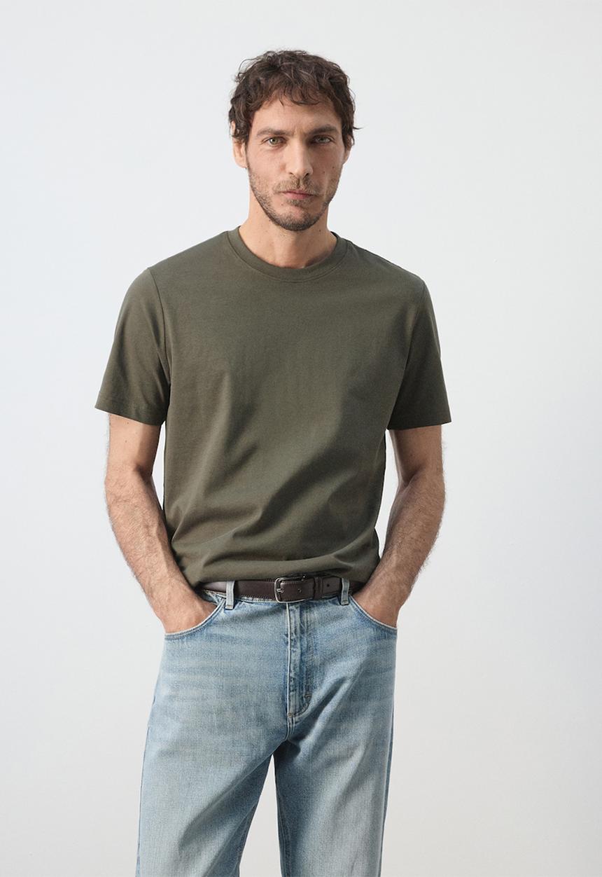 MANGO - T-Shirt Cherlo - Dark Green