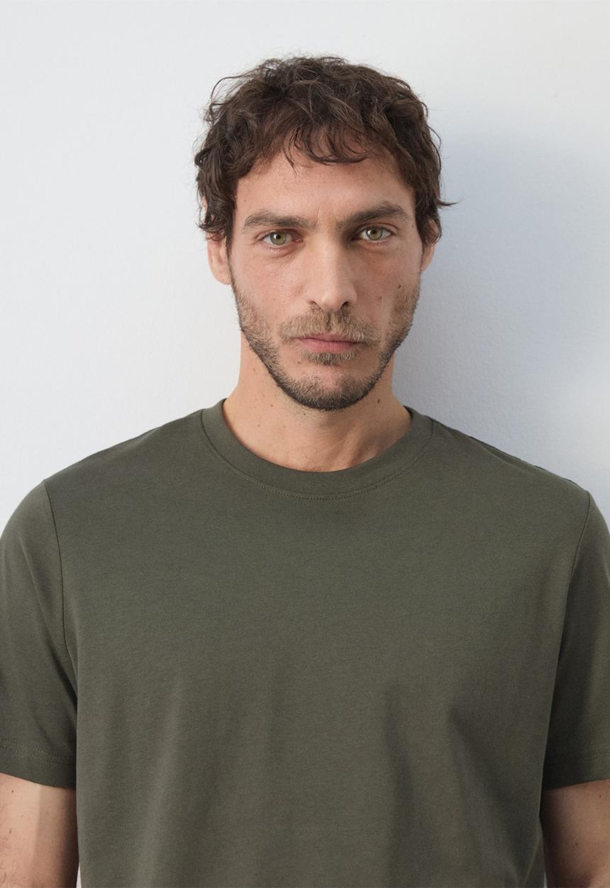 MANGO - T-Shirt Cherlo - Dark Green