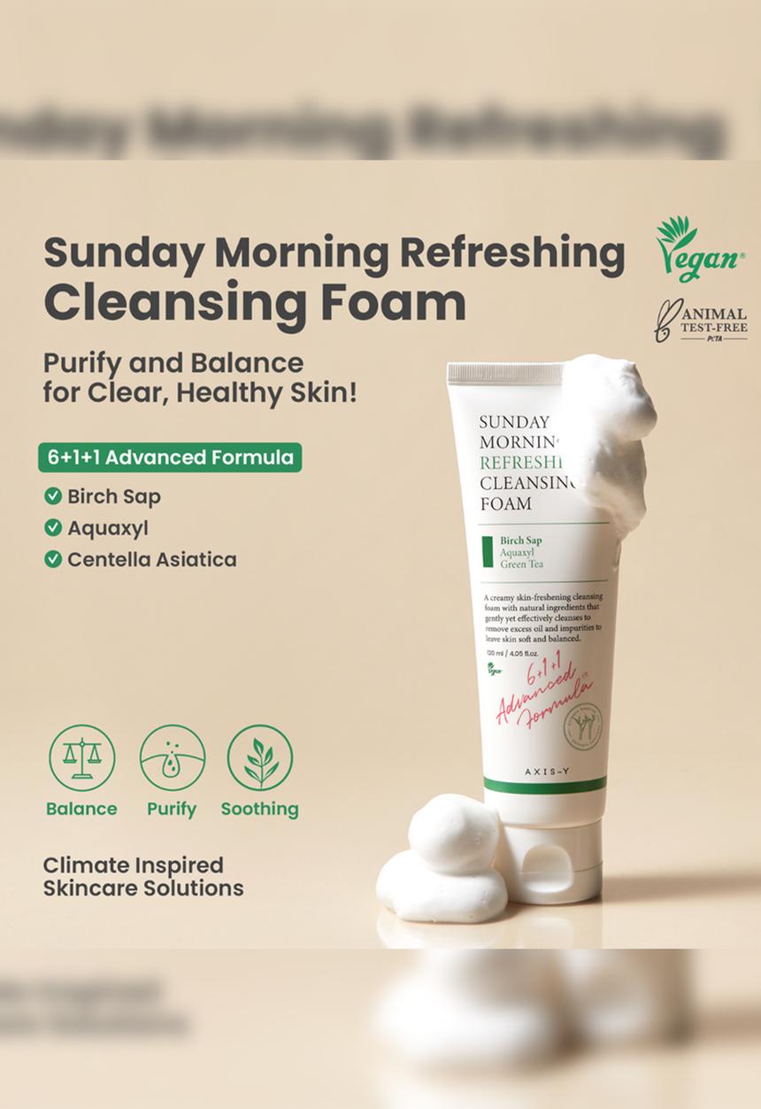 AXIS-Y - Sunday Morning Refreshing Cleansing Foam 120ml