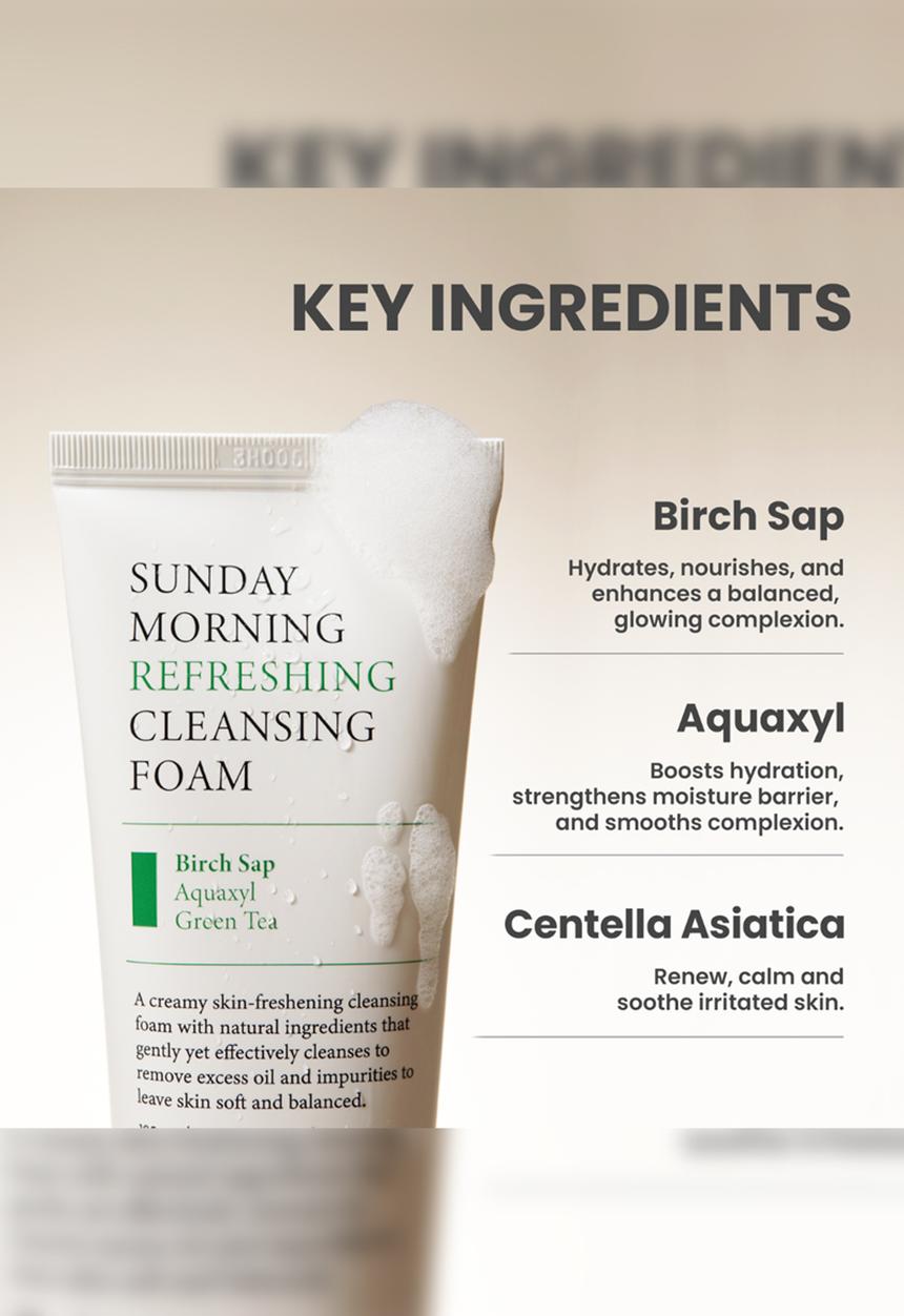 AXIS-Y - Sunday Morning Refreshing Cleansing Foam 120ml