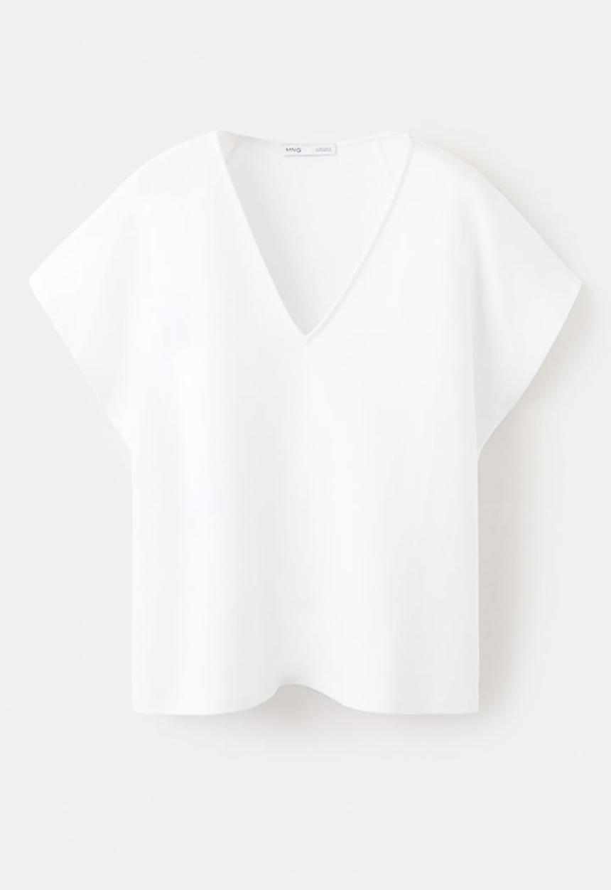 MANGO - T-shirt sevipi  - white