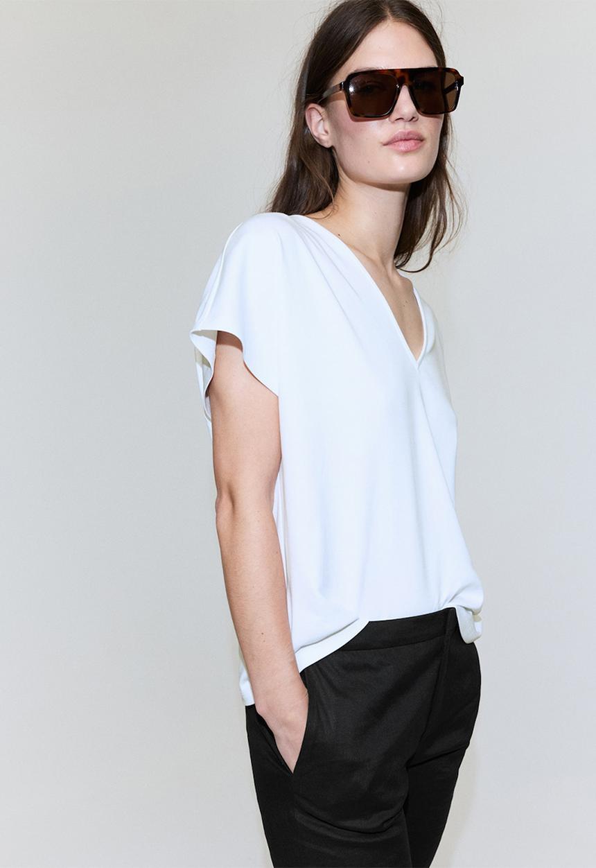 MANGO - T-shirt sevipi  - white