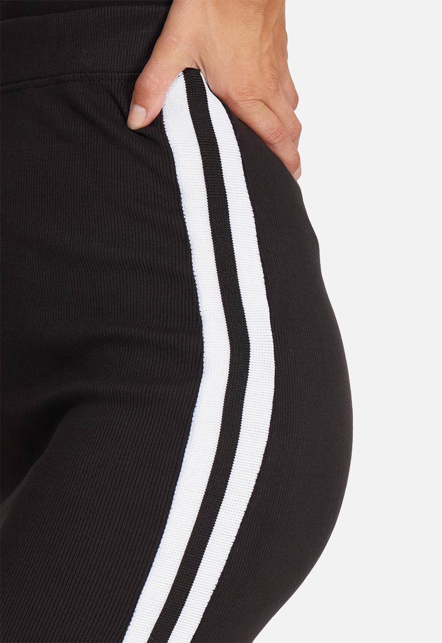 Missguided - Ribbed side stripe midi skirt