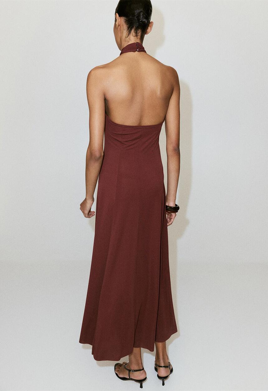 MANGO - Dress buni - burnt orange