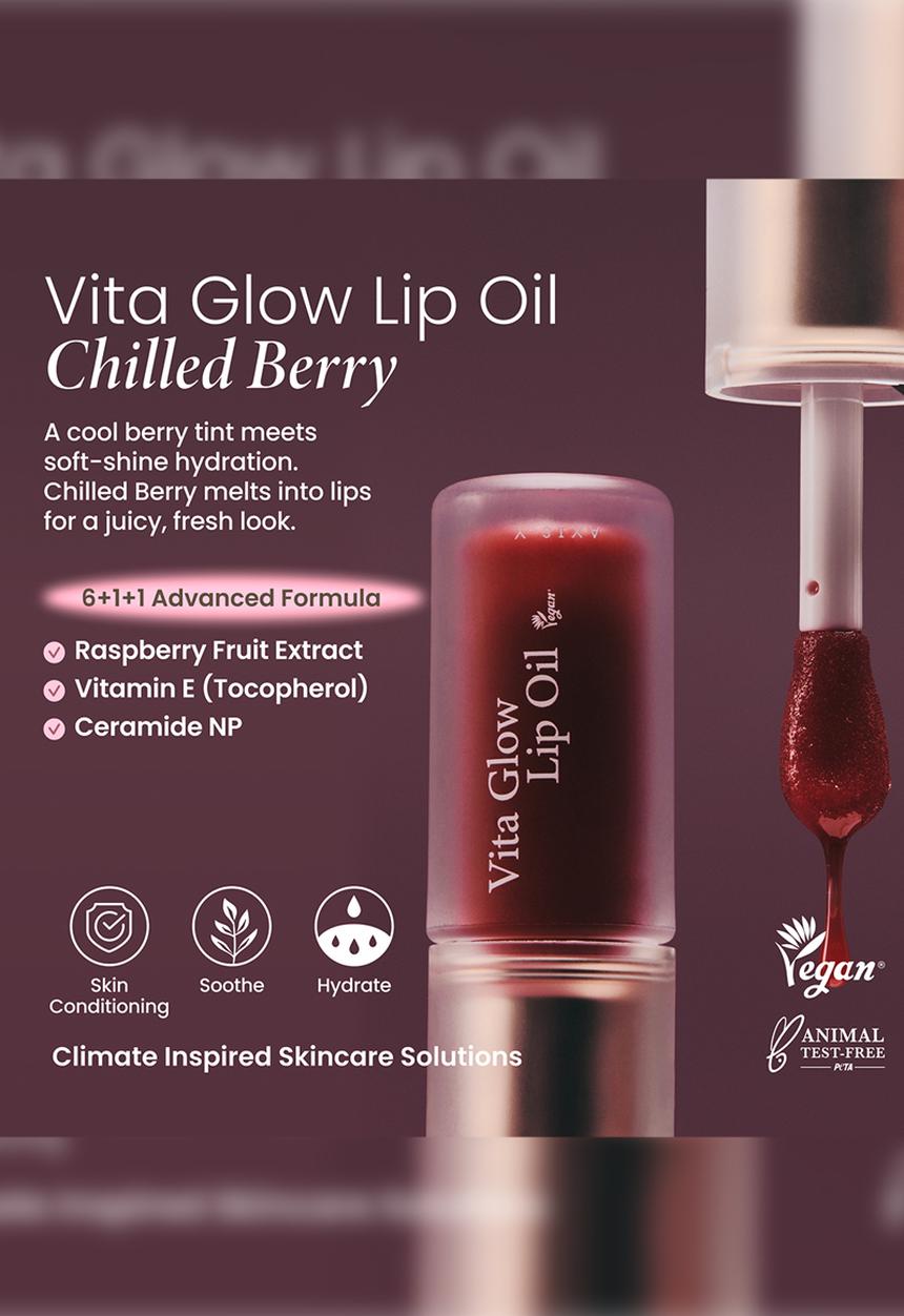 AXIS-Y - Vita Glow Lip Oil - Chilled Berry