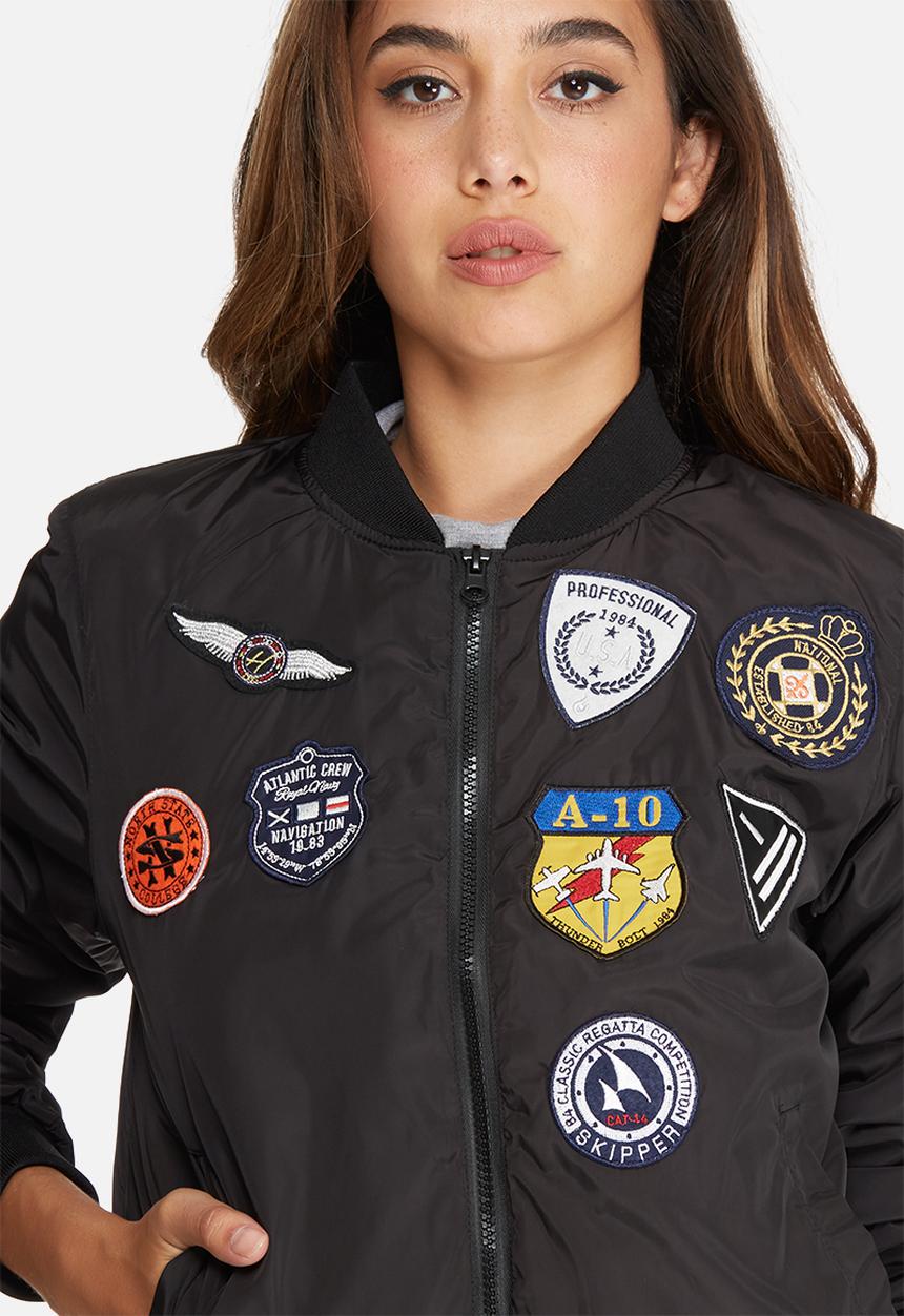 Missguided - Badge bomber jacket