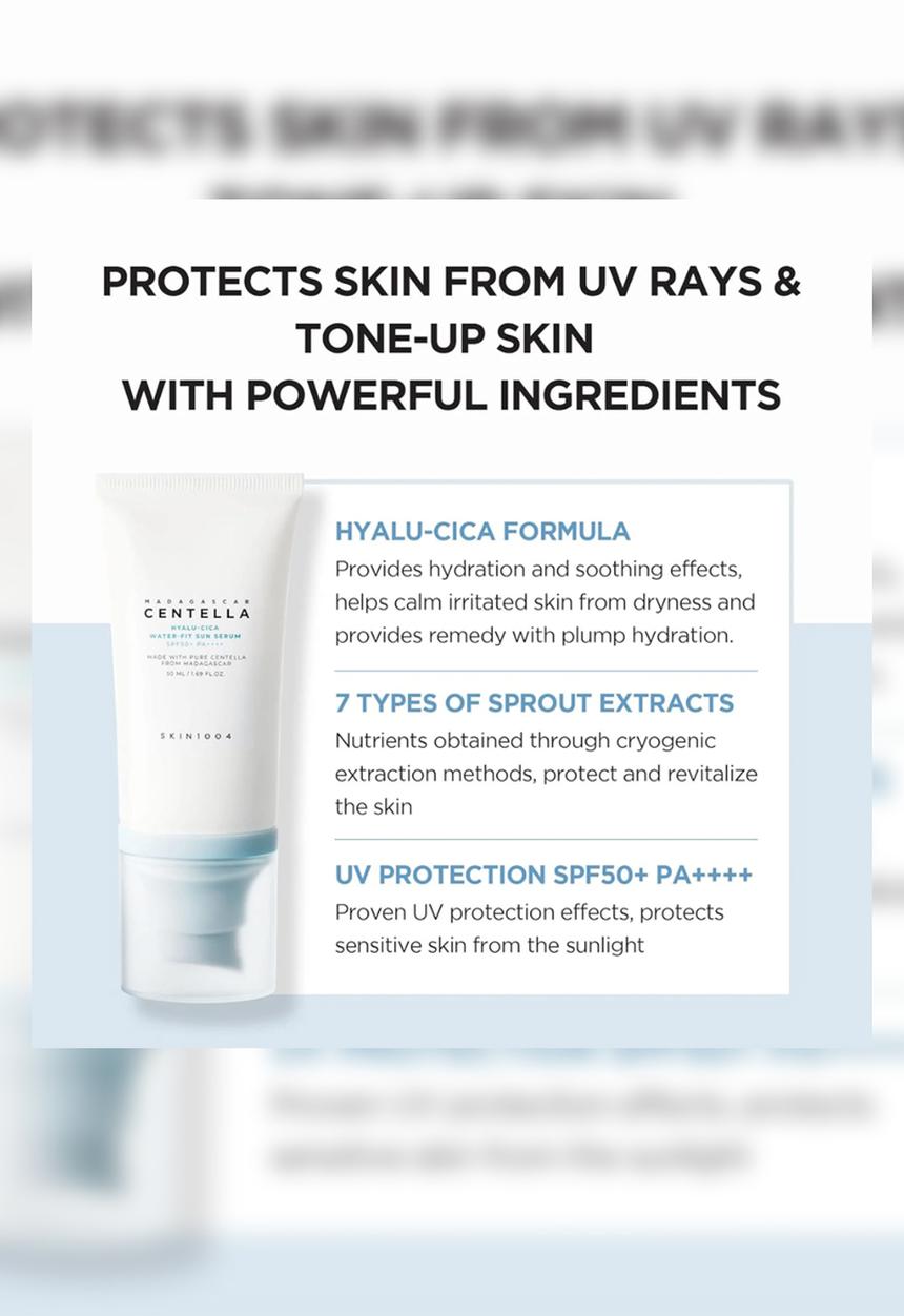 SKIN1004 - Madagascar Centella Hyalu-Cica Water-Fit Sun Serum - 50ml