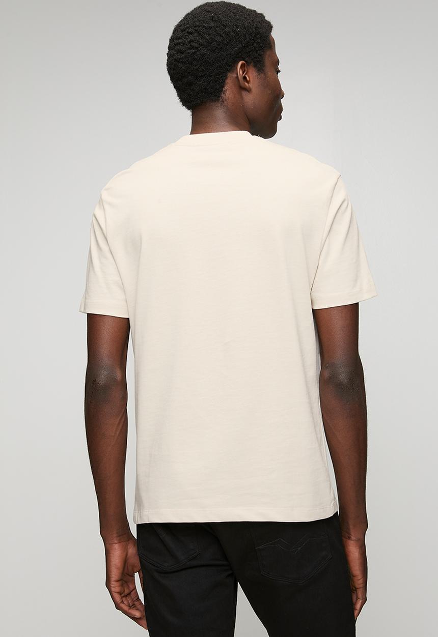 Replay - Jersey crew-neck T-shirt with embroidery - natural rope
