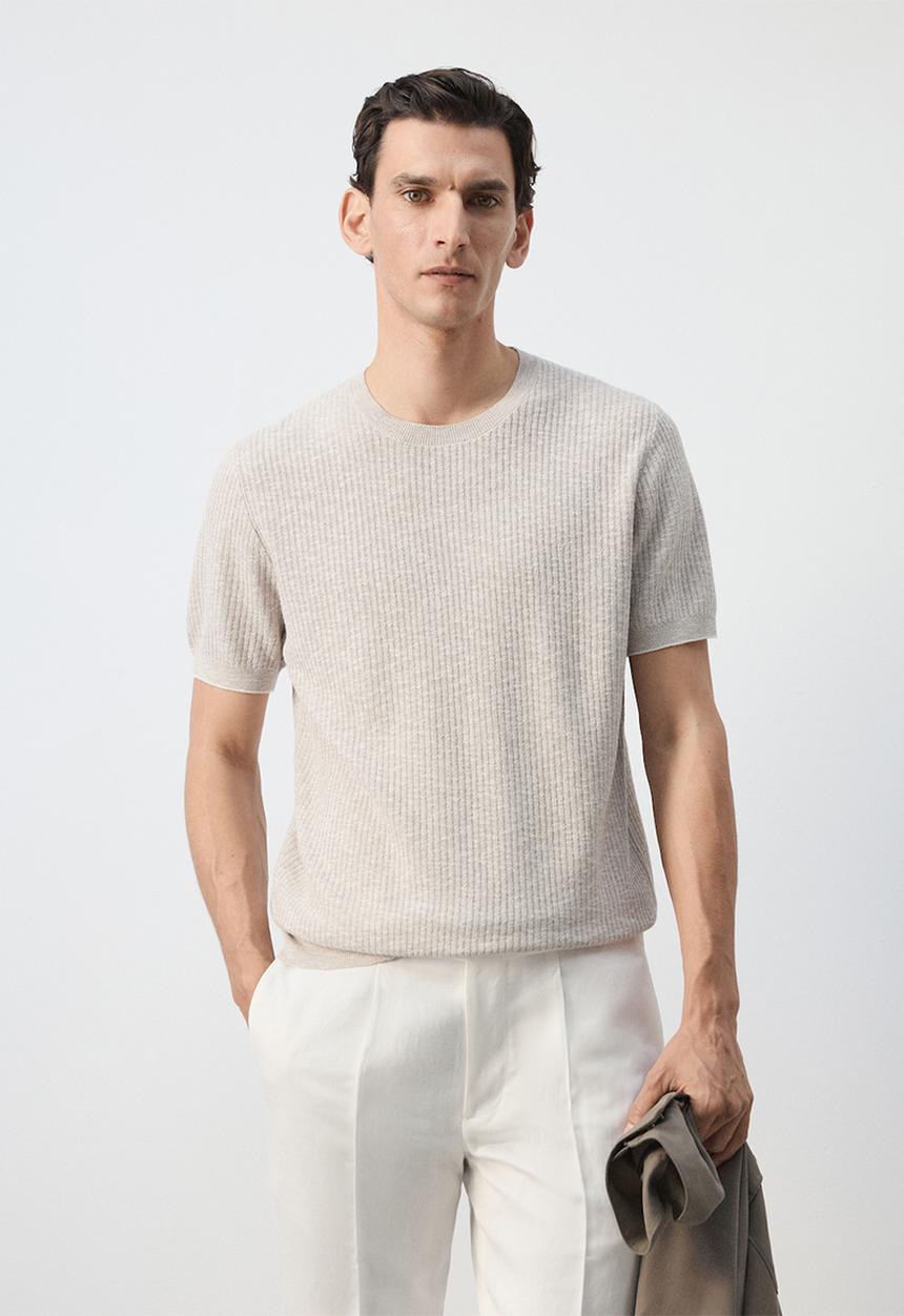 MANGO - T-Shirt Flew - Sand